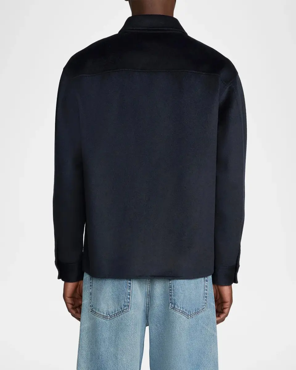 Frame Double Face Wool Zip-Front Shirt Jacket | Thumbnail 3 Frame Double Face Wool Zip-Front Shirt Jacket | Thumbnail 3