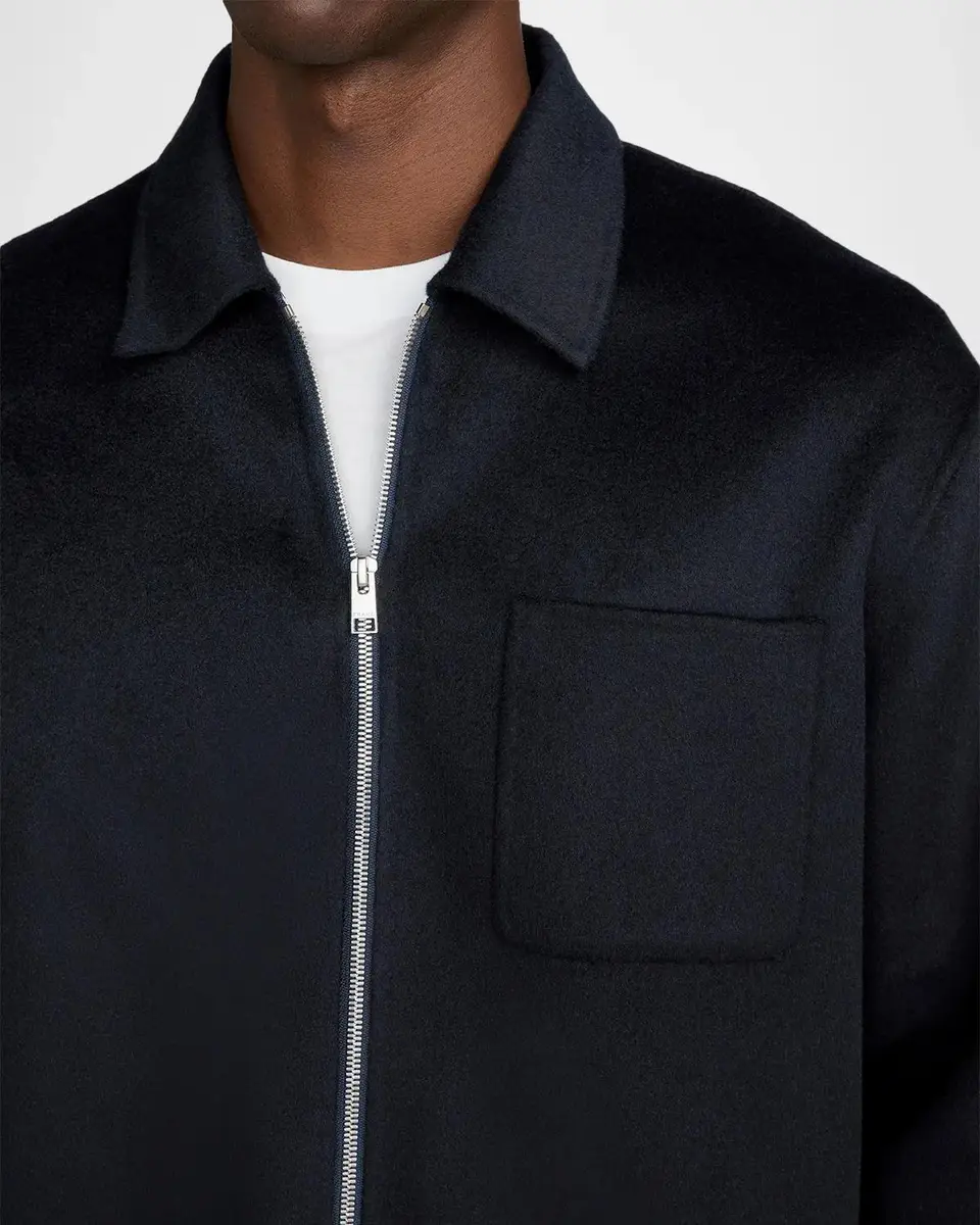 Frame Double Face Wool Zip-Front Shirt Jacket | Thumbnail 5 Frame Double Face Wool Zip-Front Shirt Jacket | Thumbnail 5