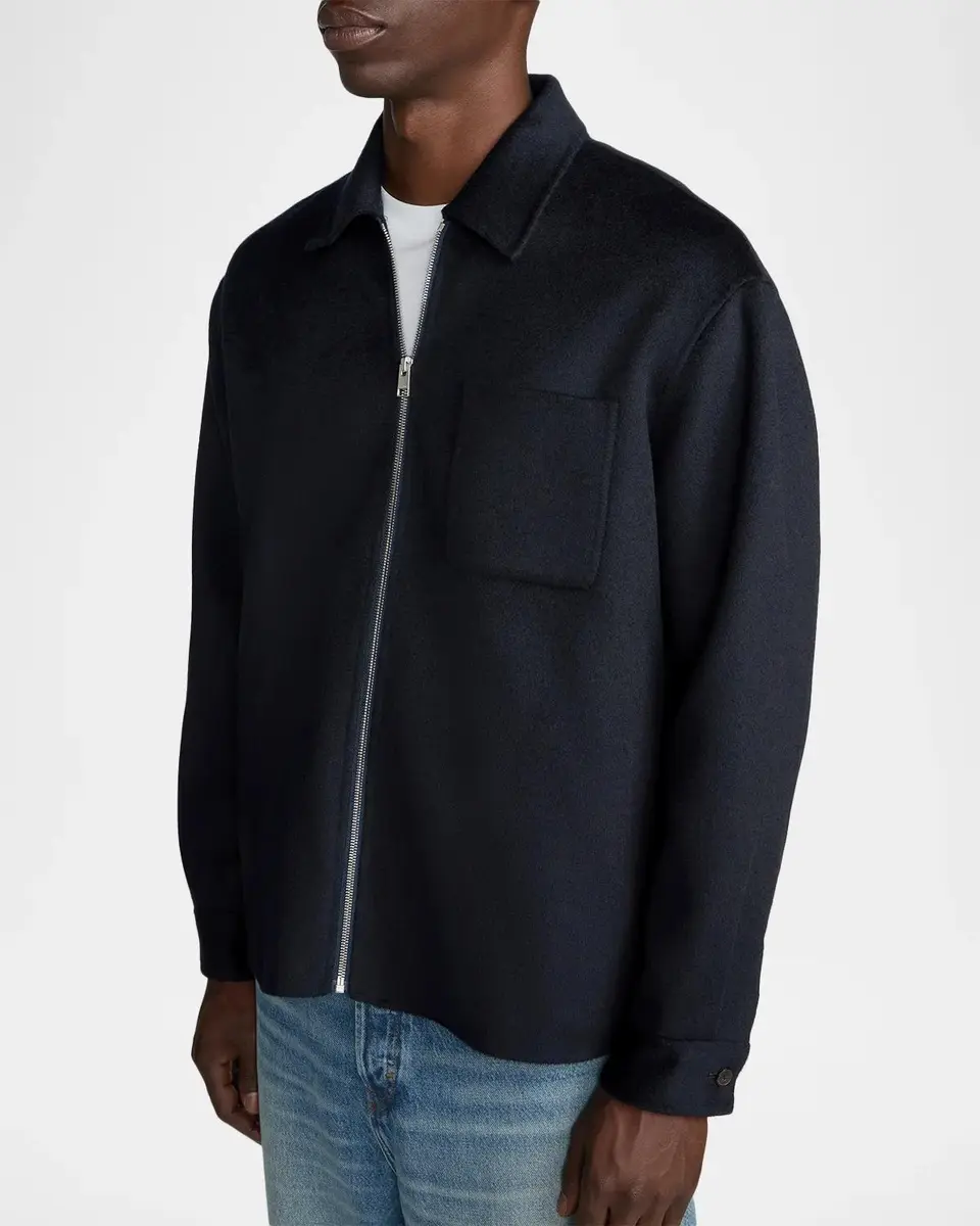Frame Double Face Wool Zip-Front Shirt Jacket | Thumbnail 7 Frame Double Face Wool Zip-Front Shirt Jacket | Thumbnail 7