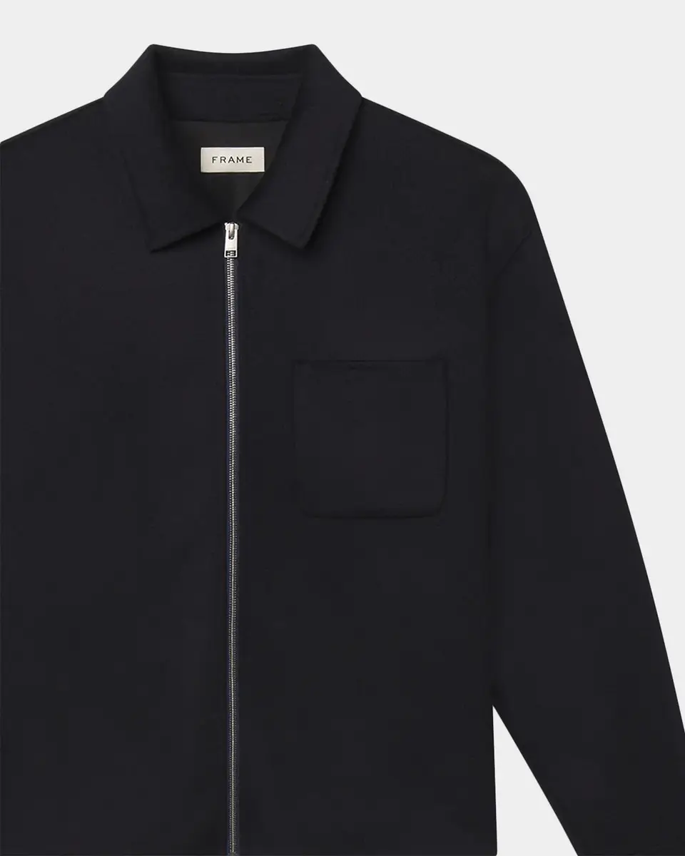 Frame Double Face Wool Zip-Front Shirt Jacket | Thumbnail 9 Frame Double Face Wool Zip-Front Shirt Jacket | Thumbnail 9