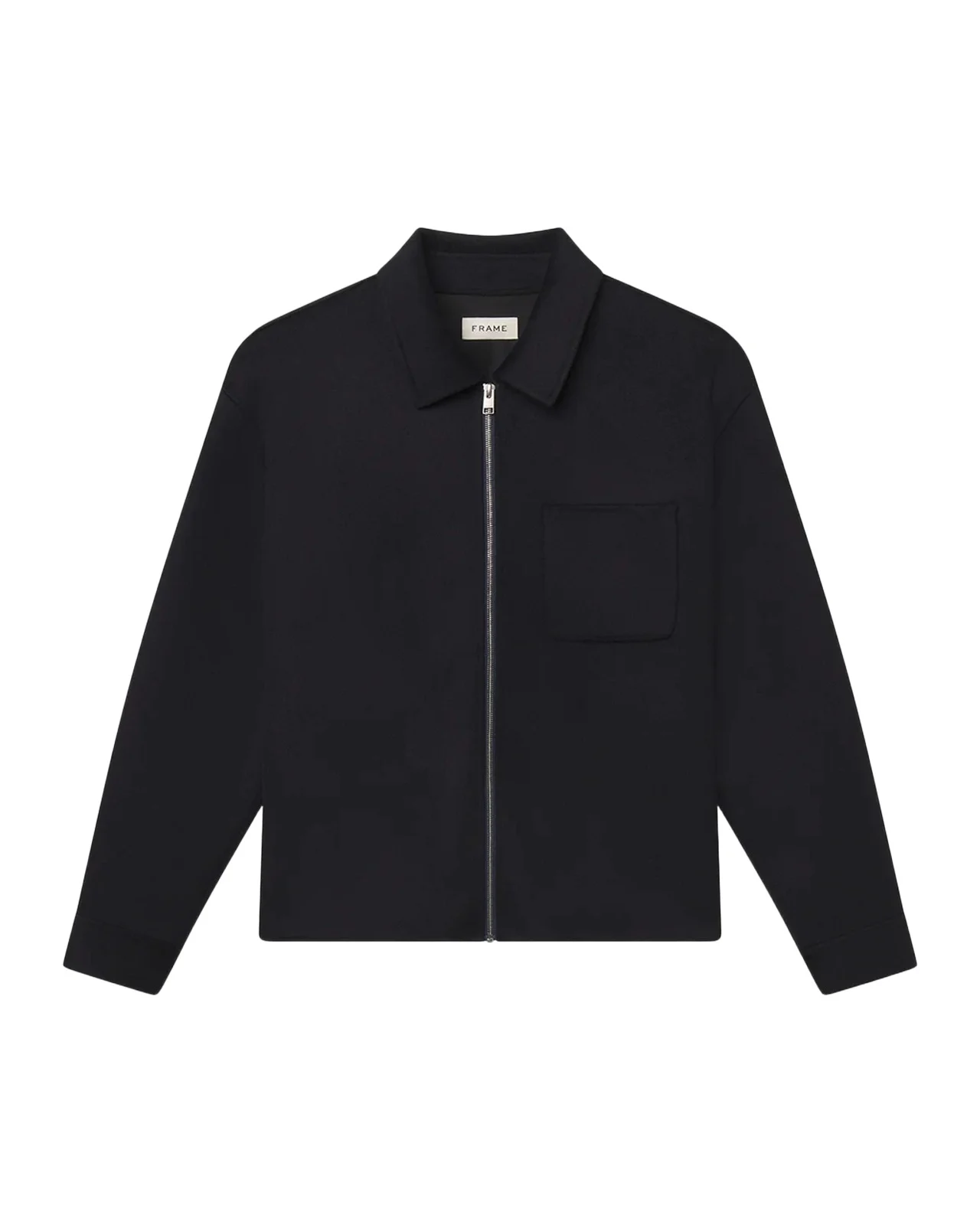 Double Face Wool Zip-Front Shirt Jacket Double Face Wool Zip-Front Shirt Jacket