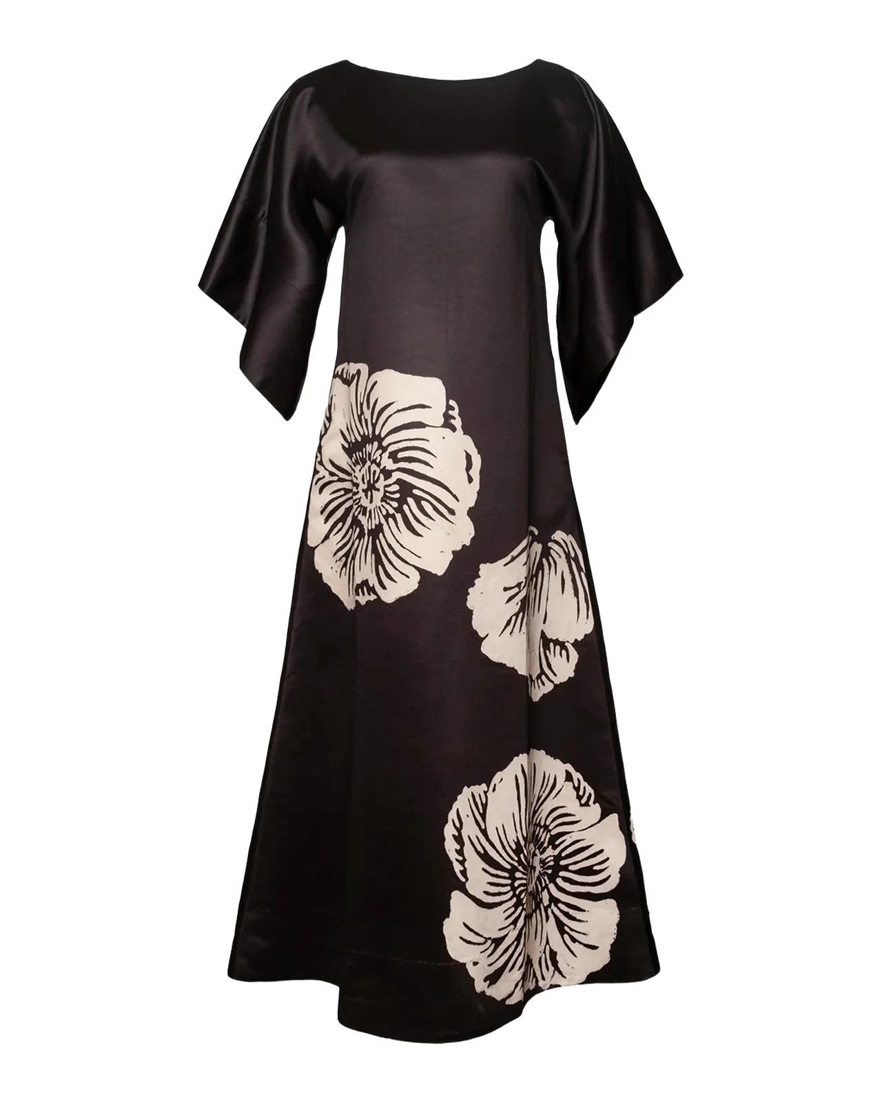 Spinnaker Floral-Print Satin Maxi Dress