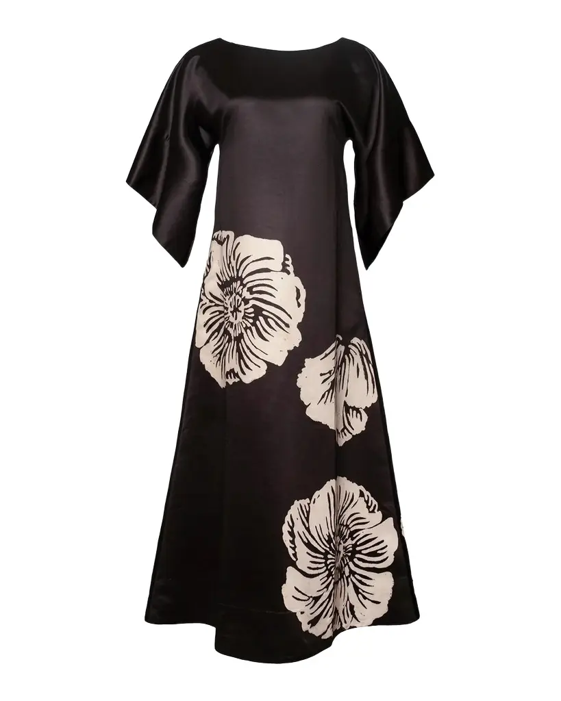 Frances Valentine Spinnaker Floral-Print Satin Maxi Dress | Image 1 Frances Valentine Spinnaker Floral-Print Satin Maxi Dress | Image 1