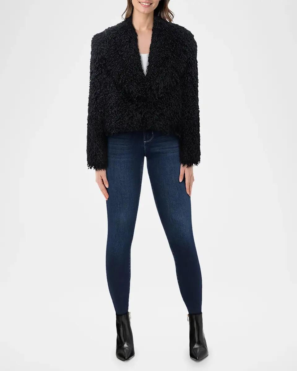 L'Agence Aura Faux-Fur Crop Jacket | Thumbnail 2 L'Agence Aura Faux-Fur Crop Jacket | Thumbnail 2