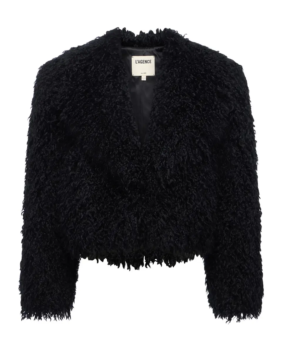 L'Agence Aura Faux-Fur Crop Jacket | Thumbnail 3 L'Agence Aura Faux-Fur Crop Jacket | Thumbnail 3