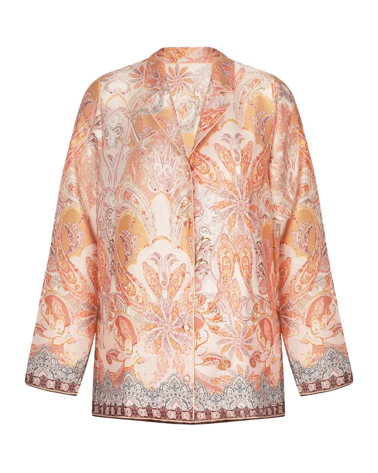 Paisley-Print Pajama Jacket Paisley-Print Pajama Jacket