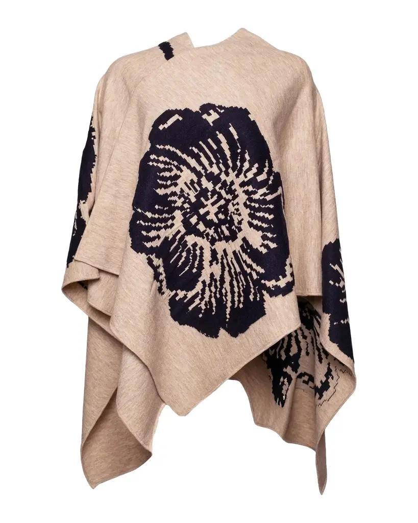 Frances Valentine Ginny Handkerchief-Hem Floral Knit Wrap | Image 1 Frances Valentine Ginny Handkerchief-Hem Floral Knit Wrap | Image 1