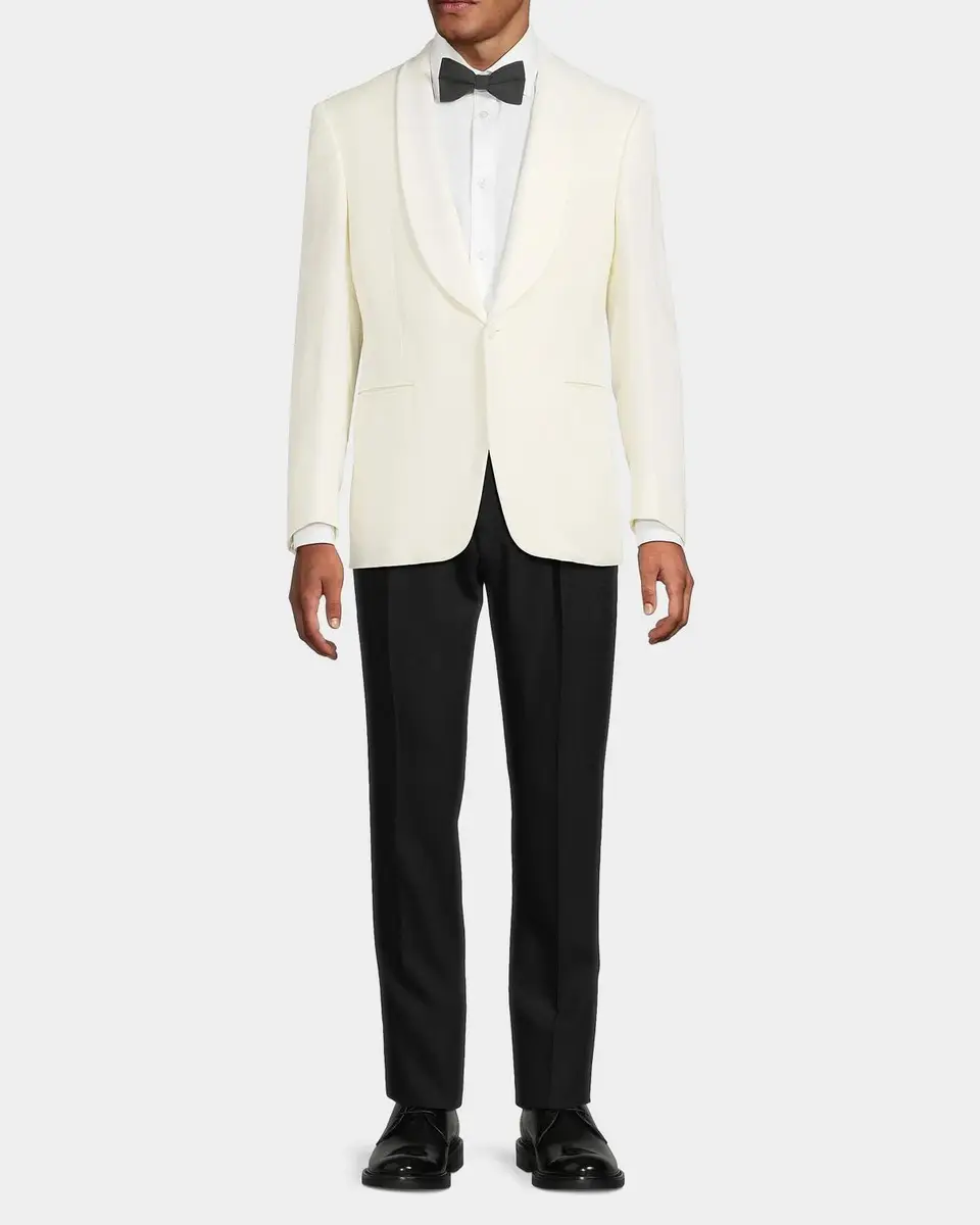 Canali Shawl Lapel Silk-Wool Dinner Jacket | Thumbnail 2 Canali Shawl Lapel Silk-Wool Dinner Jacket | Thumbnail 2