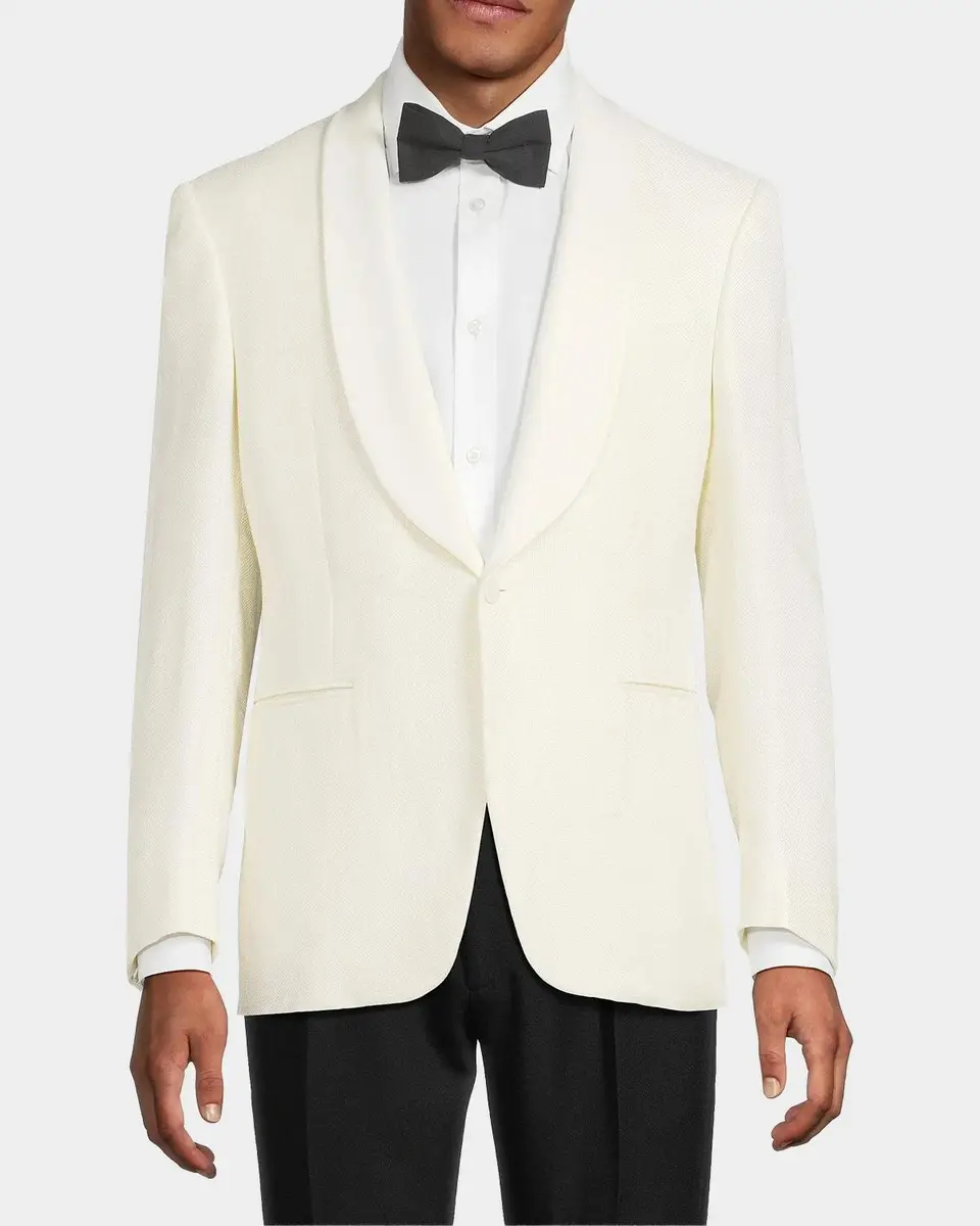 Canali Shawl Lapel Silk-Wool Dinner Jacket | Thumbnail 4 Canali Shawl Lapel Silk-Wool Dinner Jacket | Thumbnail 4