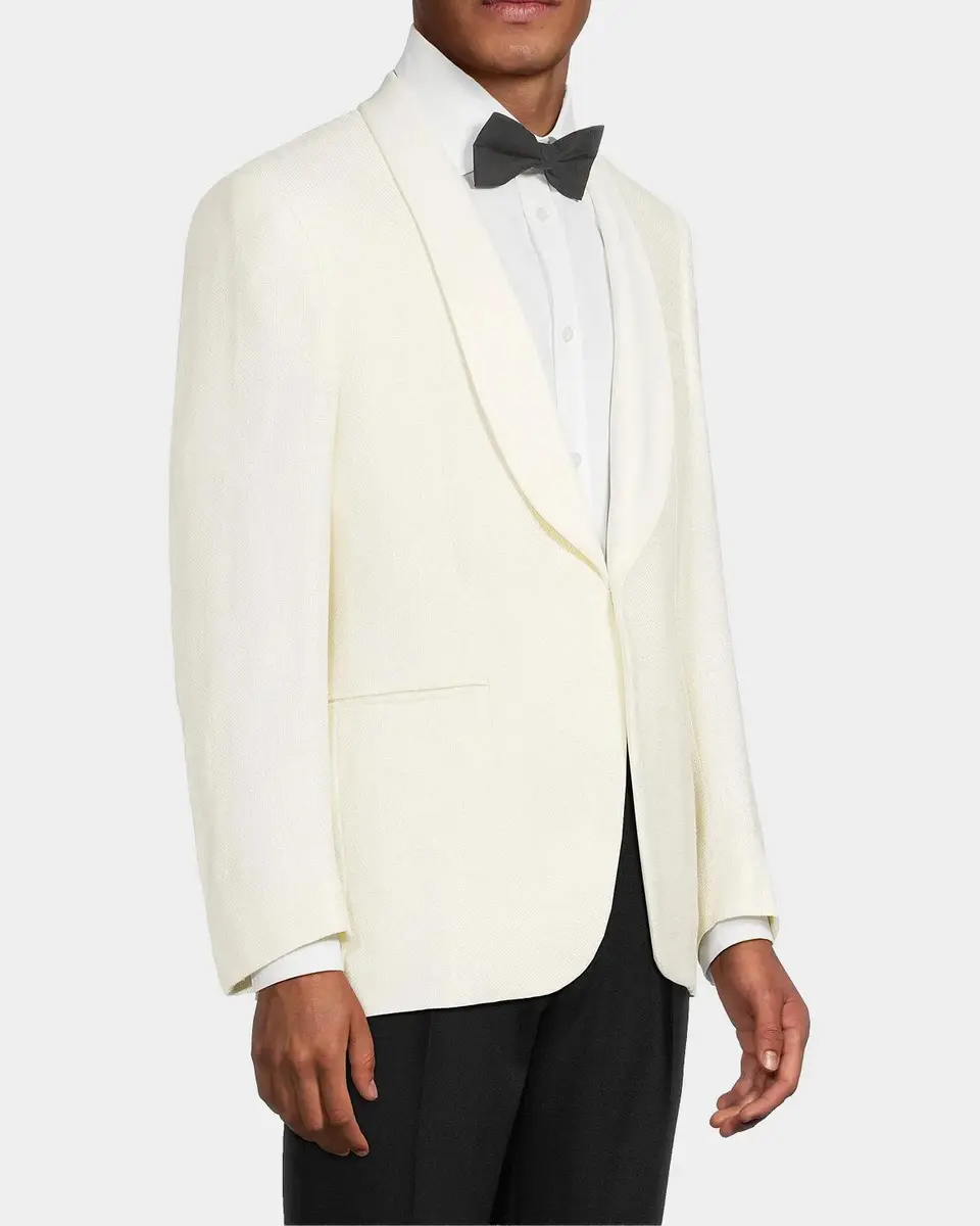Canali Shawl Lapel Silk-Wool Dinner Jacket | Thumbnail 6 Canali Shawl Lapel Silk-Wool Dinner Jacket | Thumbnail 6