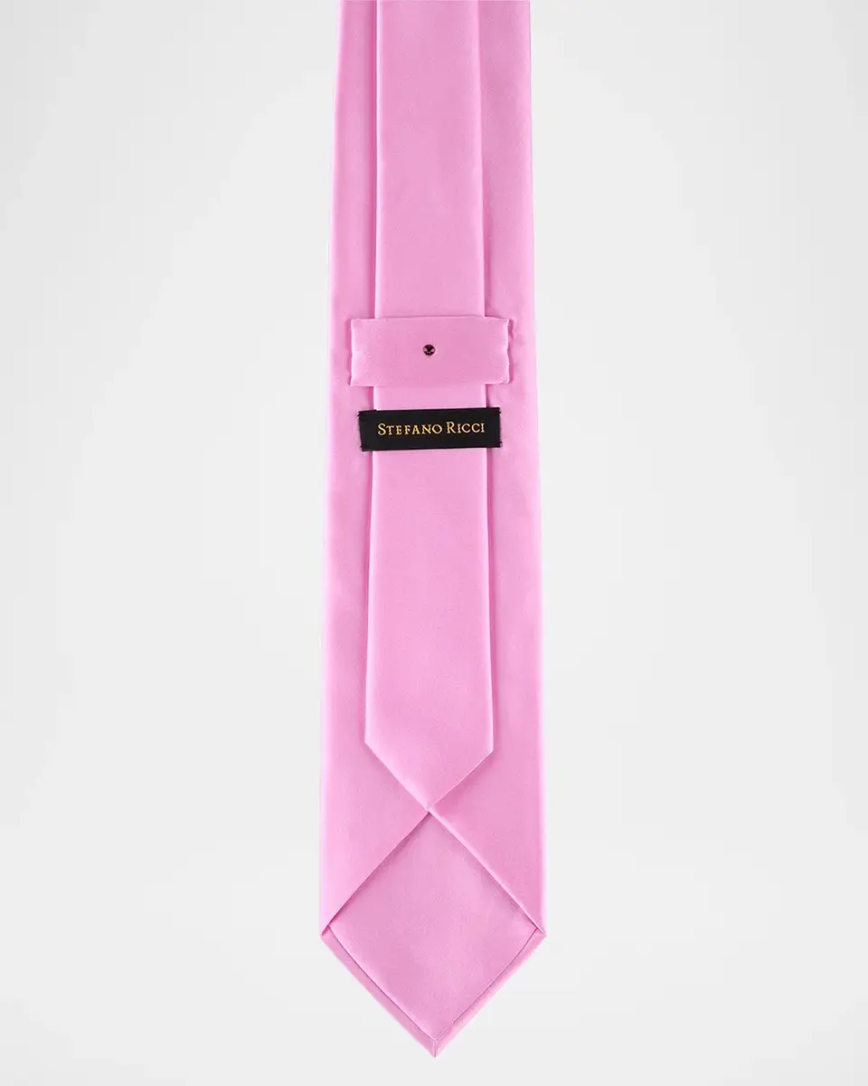 Stefano Ricci Men's Solid Silk Tie | Thumbnail 3 Stefano Ricci Men's Solid Silk Tie | Thumbnail 3