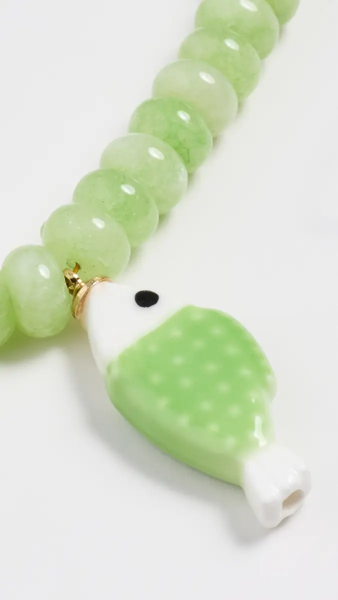 Logan Tay Olive Fish Beaded Necklace | Thumbnail 4