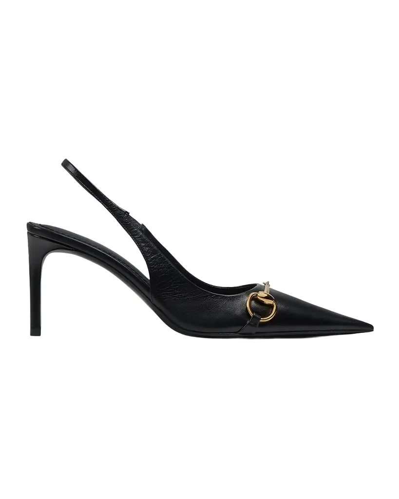 Gucci Primavera Donna 80MM Leather Slingback Pumps | Image 1 Gucci Primavera Donna 80MM Leather Slingback Pumps | Image 1