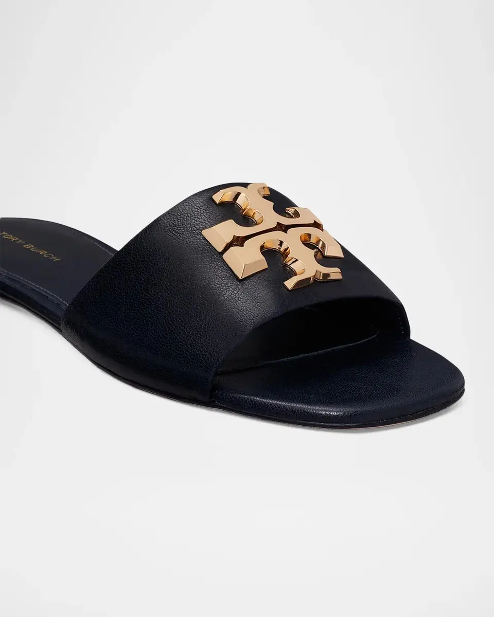 Tory Burch Eleanor Leather Slides | Thumbnail 3 Tory Burch Eleanor Leather Slides | Thumbnail 3