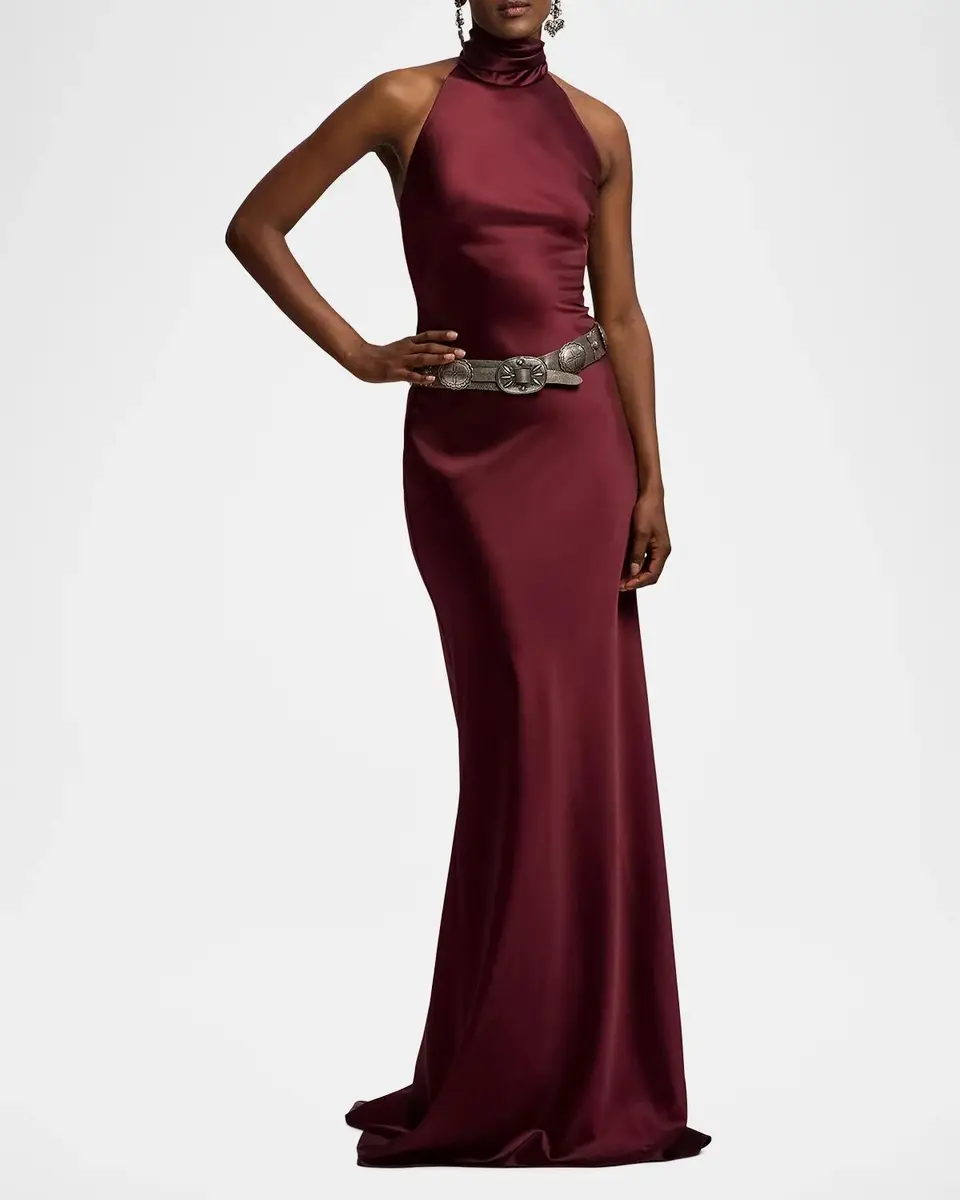 Ralph Lauren Collection Chilton Satin Evening Dress | Thumbnail 2 Ralph Lauren Collection Chilton Satin Evening Dress | Thumbnail 2