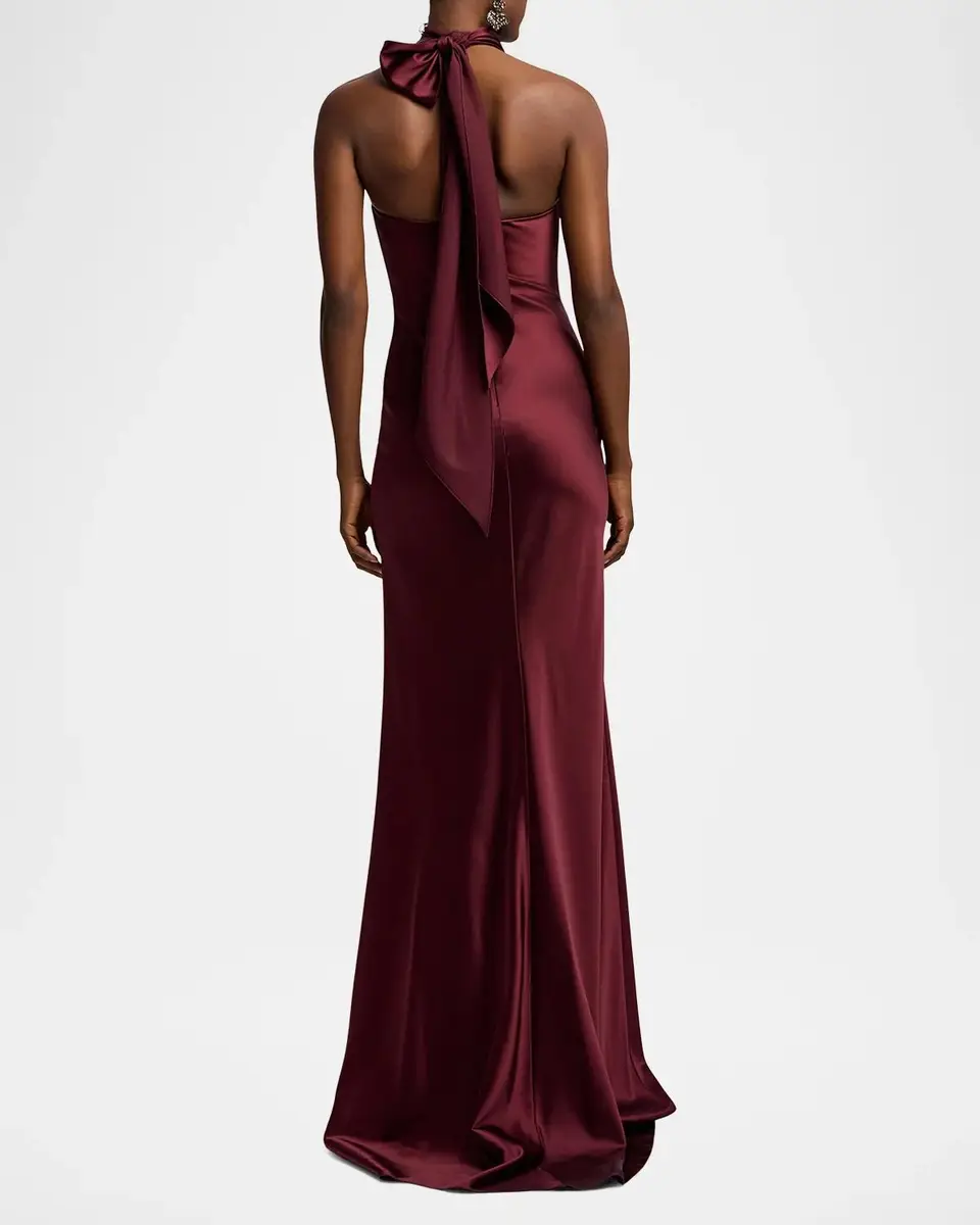 Ralph Lauren Collection Chilton Satin Evening Dress | Thumbnail 3 Ralph Lauren Collection Chilton Satin Evening Dress | Thumbnail 3