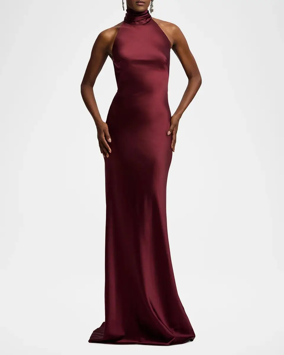 Ralph Lauren Collection Chilton Satin Evening Dress | Thumbnail 4 Ralph Lauren Collection Chilton Satin Evening Dress | Thumbnail 4