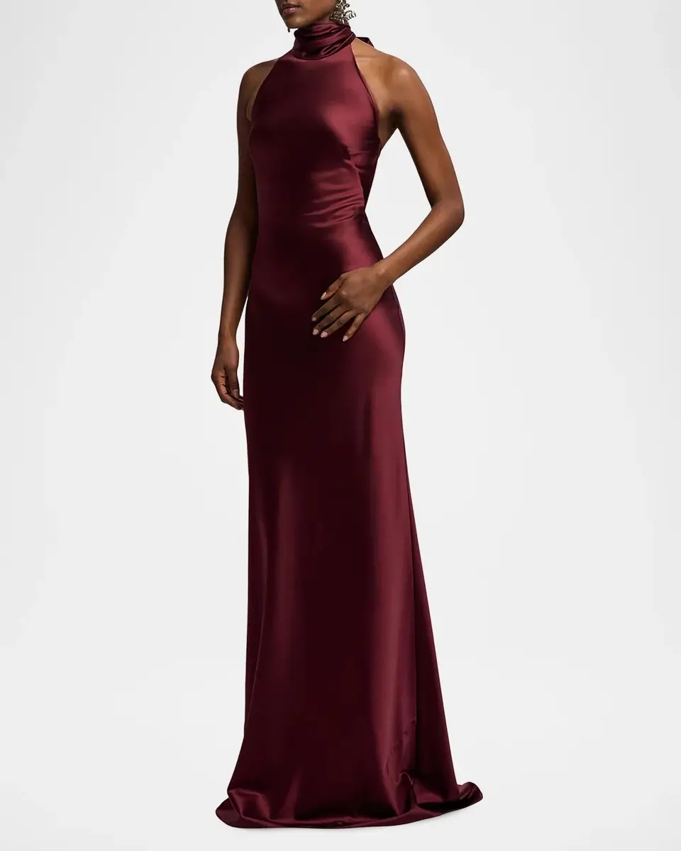 Ralph Lauren Collection Chilton Satin Evening Dress | Thumbnail 6 Ralph Lauren Collection Chilton Satin Evening Dress | Thumbnail 6