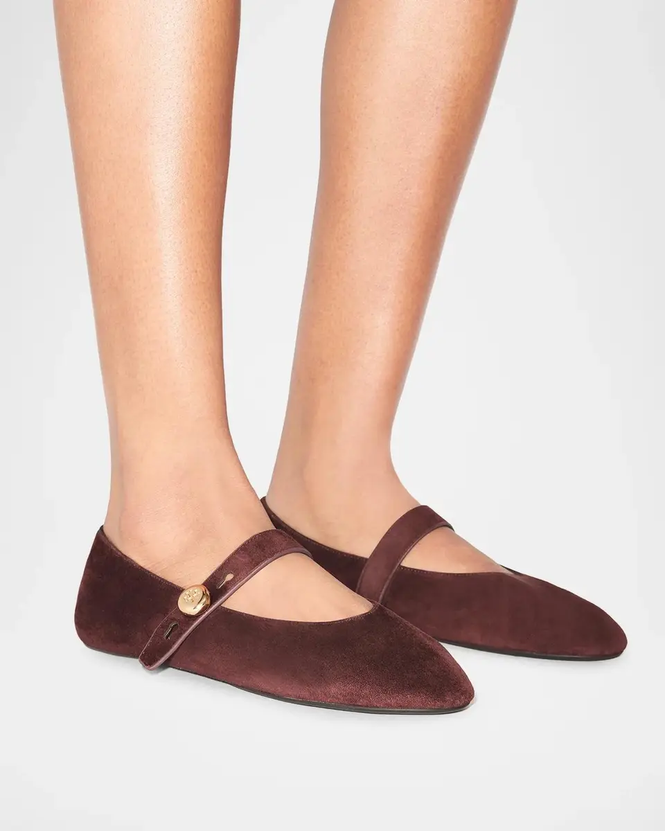Tory Burch Romy Suede Mary Jane Ballerina Flats | Thumbnail 2