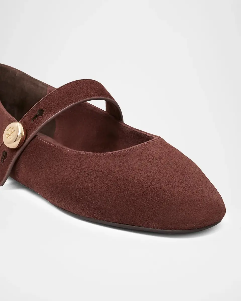 Tory Burch Romy Suede Mary Jane Ballerina Flats | Thumbnail 3