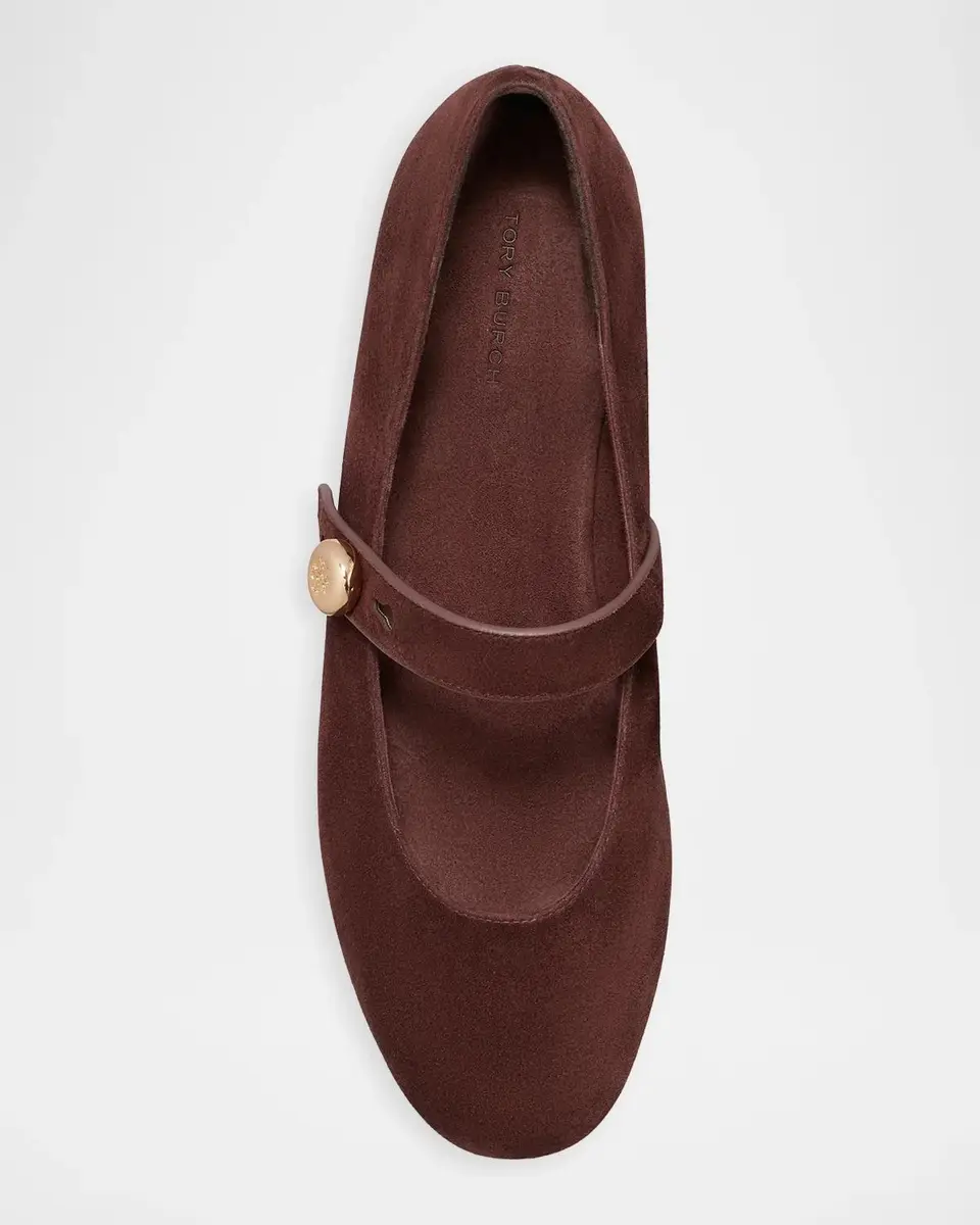 Tory Burch Romy Suede Mary Jane Ballerina Flats | Thumbnail 4