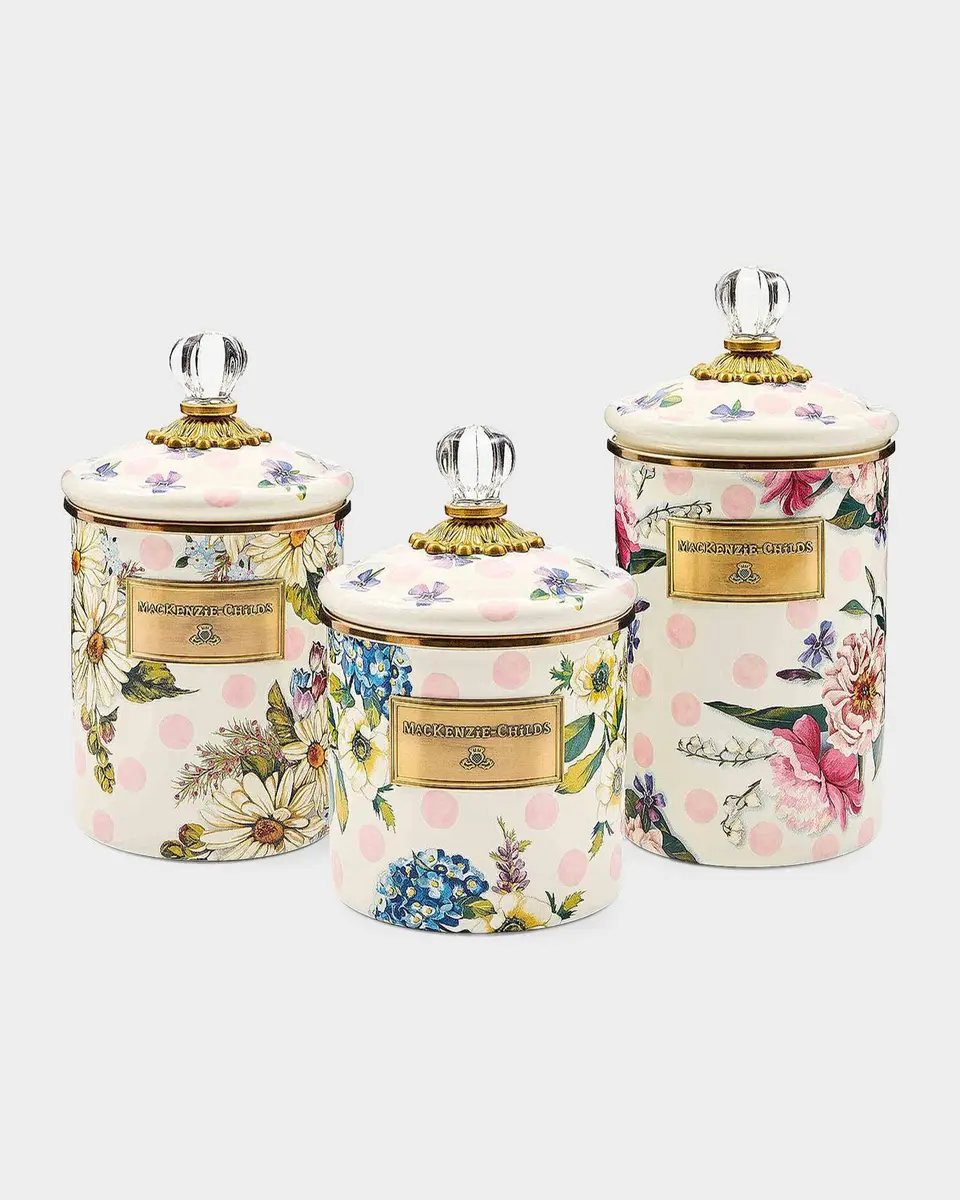 MacKenzie-Childs Wildflowers Pink Medium Canister | Thumbnail 2 MacKenzie-Childs Wildflowers Pink Medium Canister | Thumbnail 2