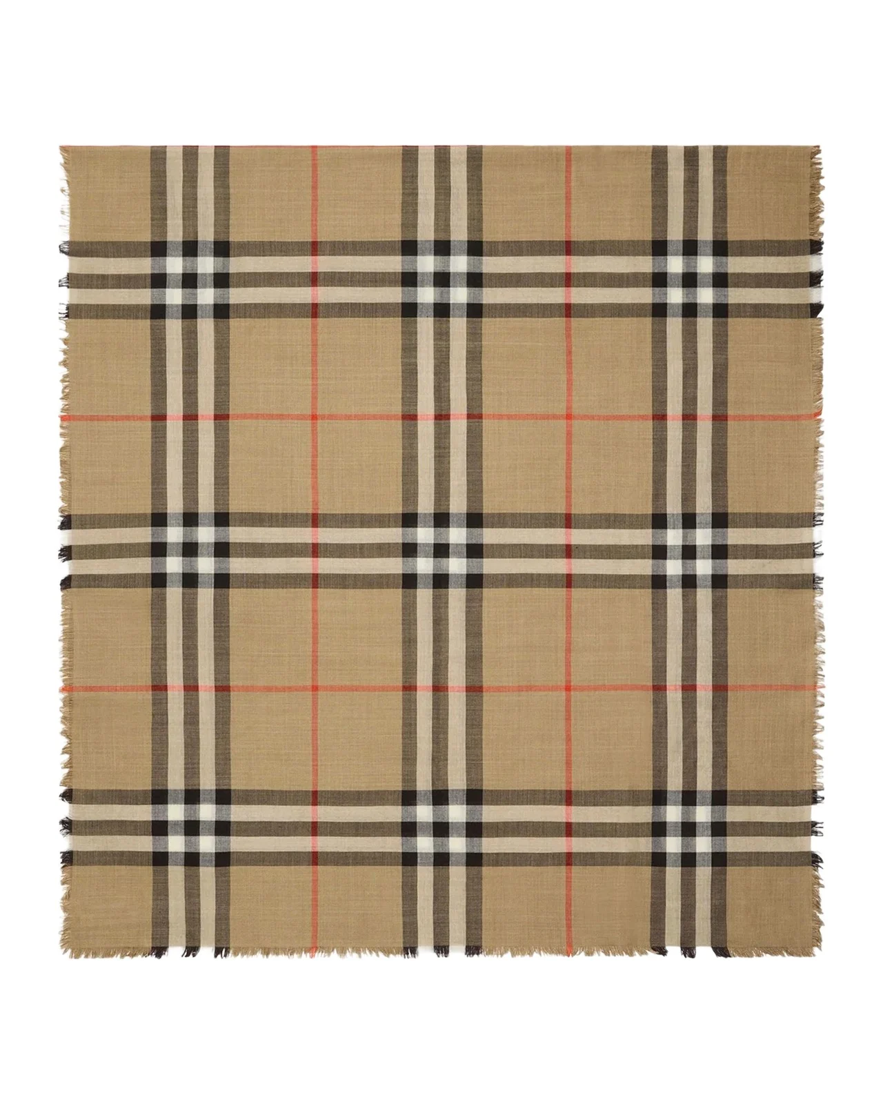 Reversible Check Wool-Silk Scarf Reversible Check Wool-Silk Scarf