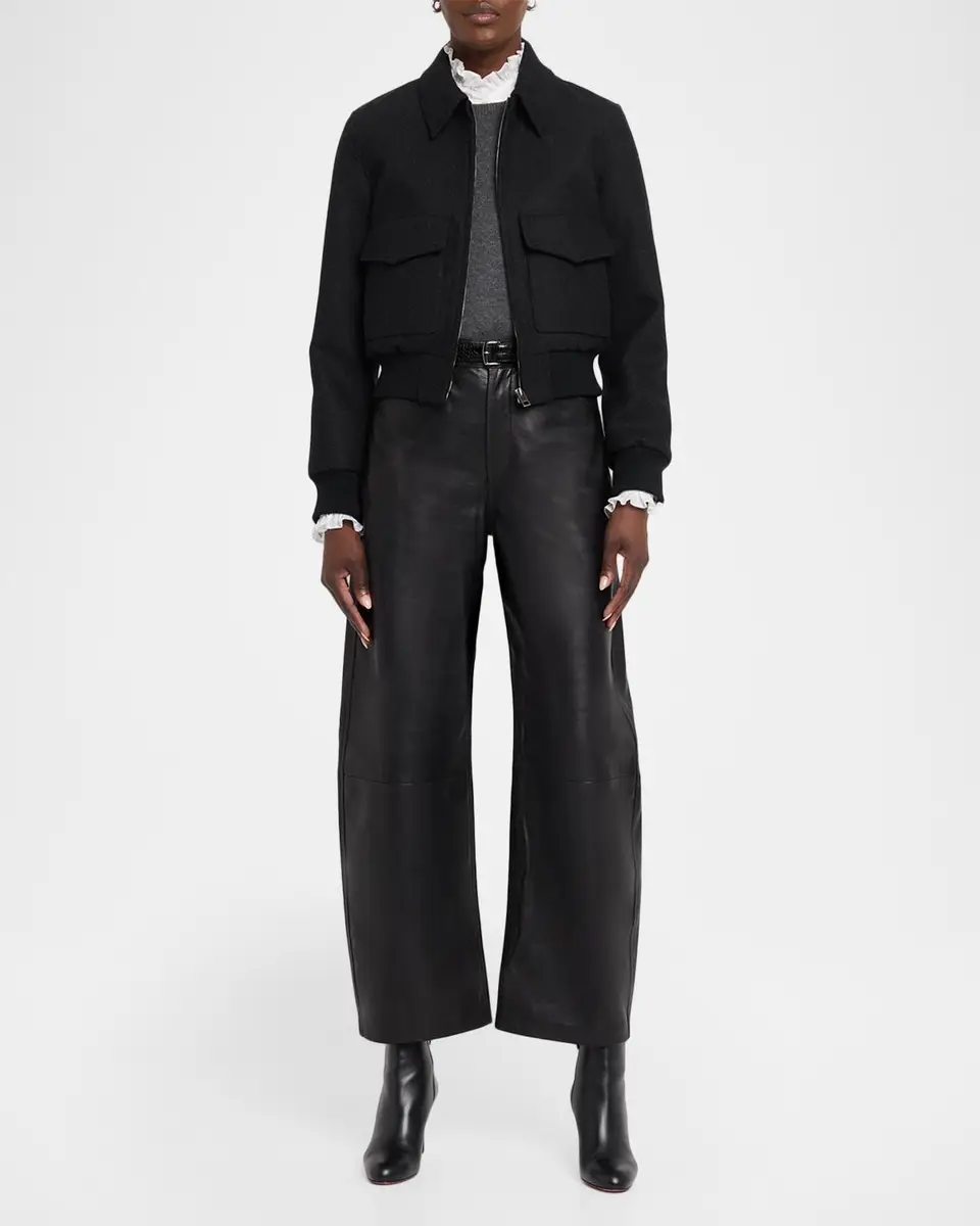 Nili Lotan Tribeca Leather Wide-Leg Pants | Thumbnail 2 Nili Lotan Tribeca Leather Wide-Leg Pants | Thumbnail 2