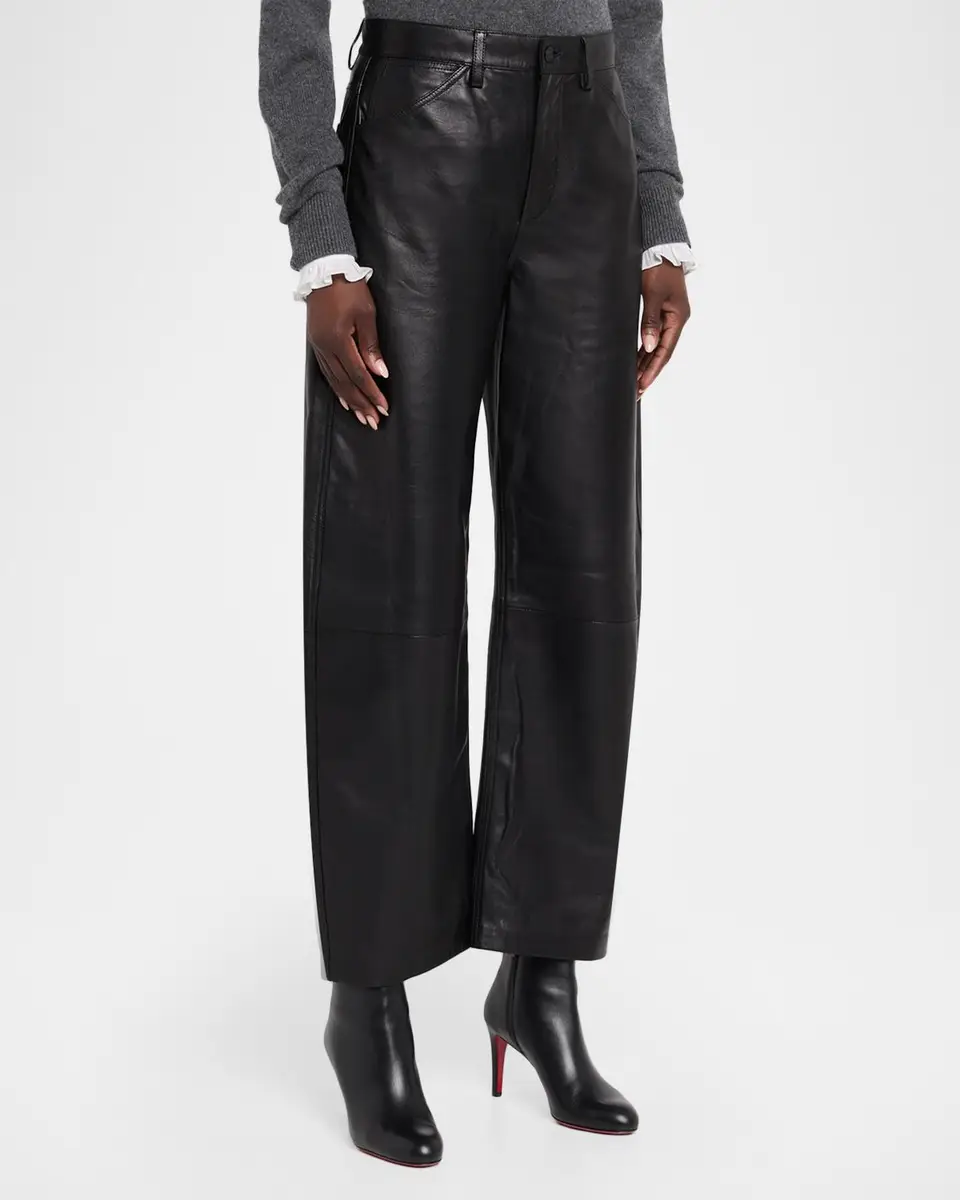 Nili Lotan Tribeca Leather Wide-Leg Pants | Thumbnail 4 Nili Lotan Tribeca Leather Wide-Leg Pants | Thumbnail 4