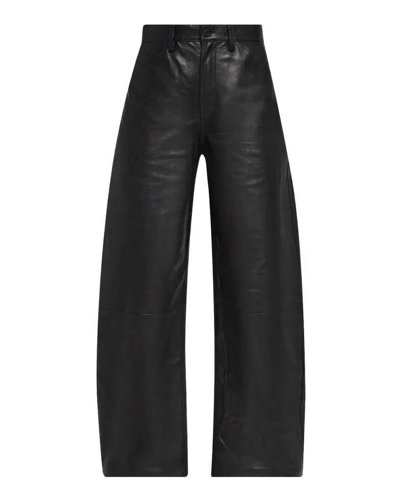 Tribeca Leather Wide-Leg Pants