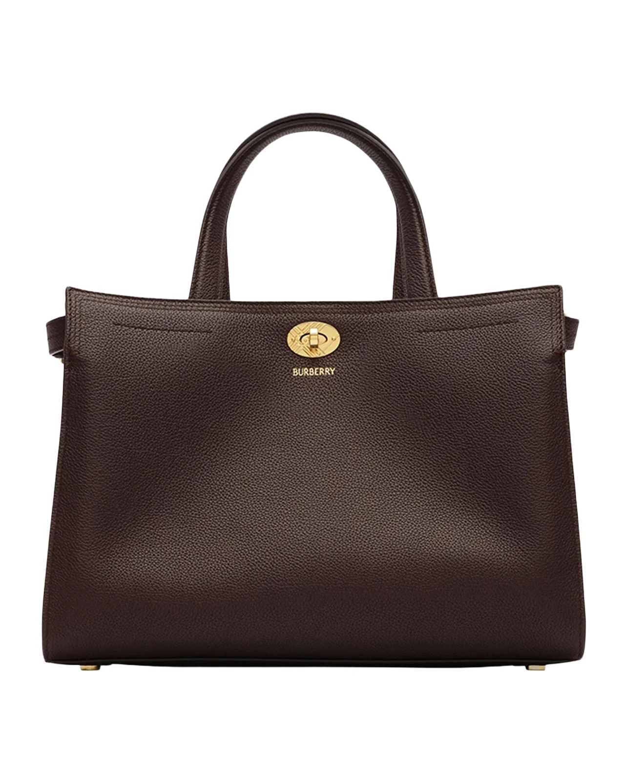 Burberry Cotswolds Small Leather & Check Tote Bag