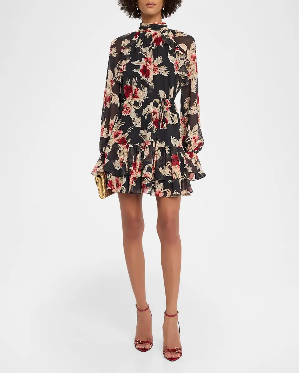 Cinq à Sept Sylvia Wilted Poppy Mini Dress | Thumbnail 2 Cinq à Sept Sylvia Wilted Poppy Mini Dress | Thumbnail 2