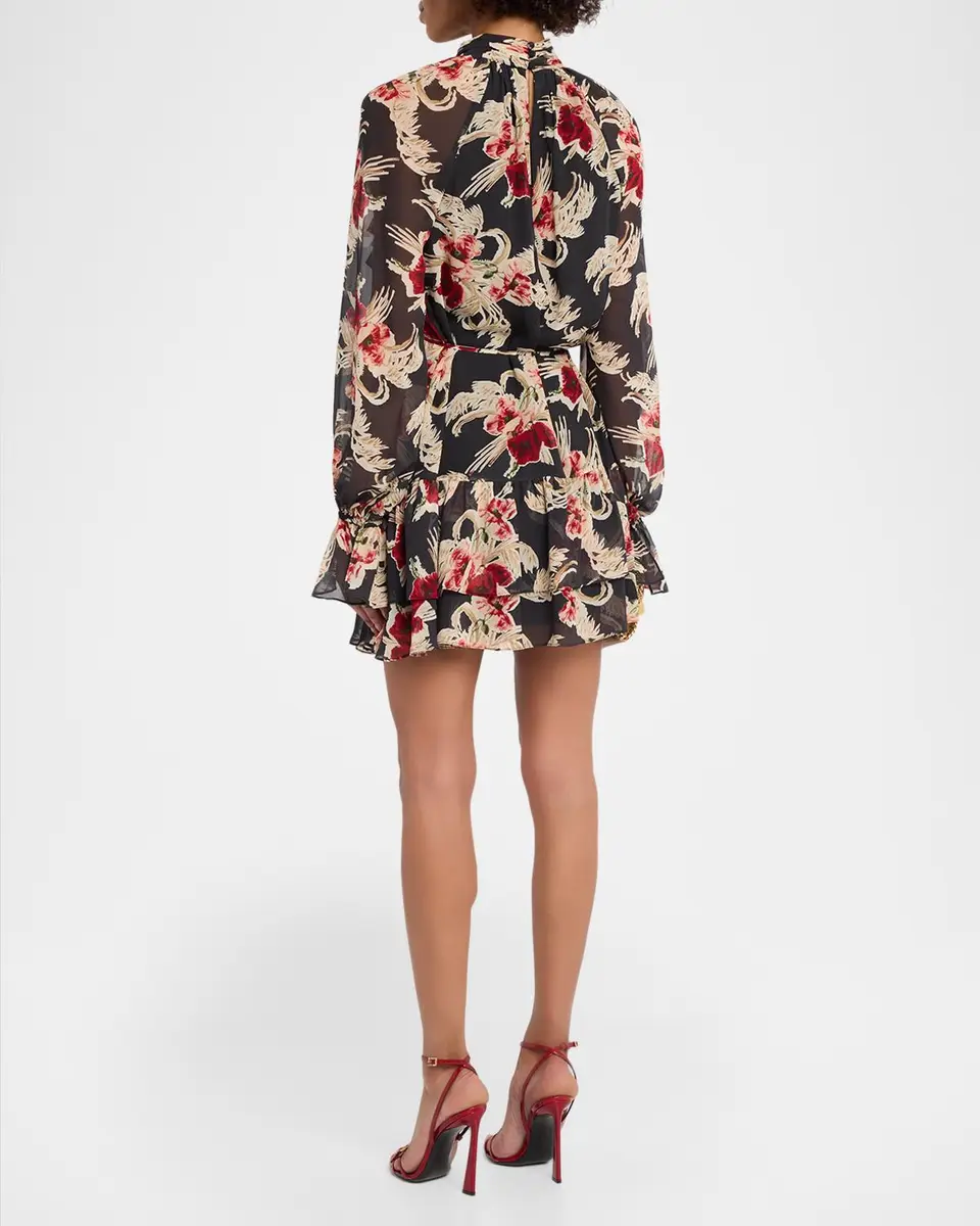 Cinq à Sept Sylvia Wilted Poppy Mini Dress | Thumbnail 3 Cinq à Sept Sylvia Wilted Poppy Mini Dress | Thumbnail 3