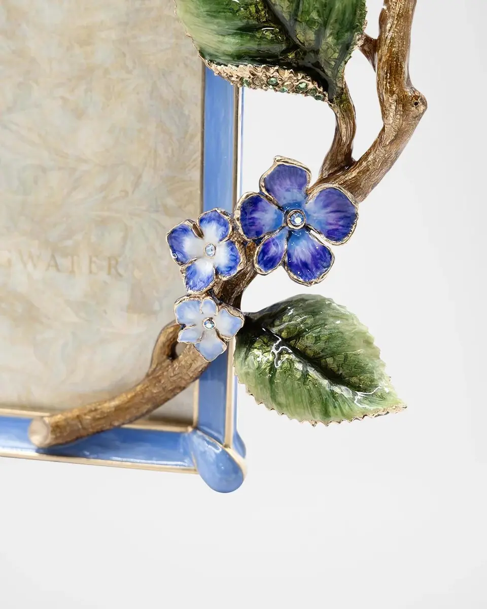 Jay Strongwater Gail Blue Hydrangea Frame, 5" x 7" | Thumbnail 3 Jay Strongwater Gail Blue Hydrangea Frame, 5" x 7" | Thumbnail 3