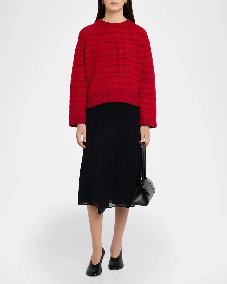 Proenza Schouler White Label Pandora Striped Wool-Blend Sweater | Thumbnail 2 Proenza Schouler White Label Pandora Striped Wool-Blend Sweater | Thumbnail 2