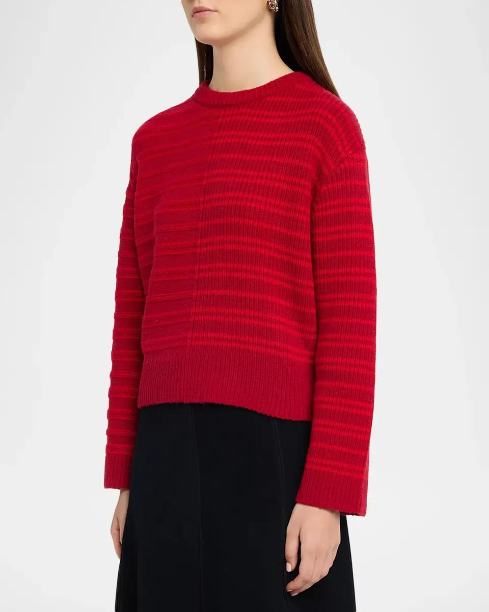 Proenza Schouler White Label Pandora Striped Wool-Blend Sweater | Thumbnail 4 Proenza Schouler White Label Pandora Striped Wool-Blend Sweater | Thumbnail 4