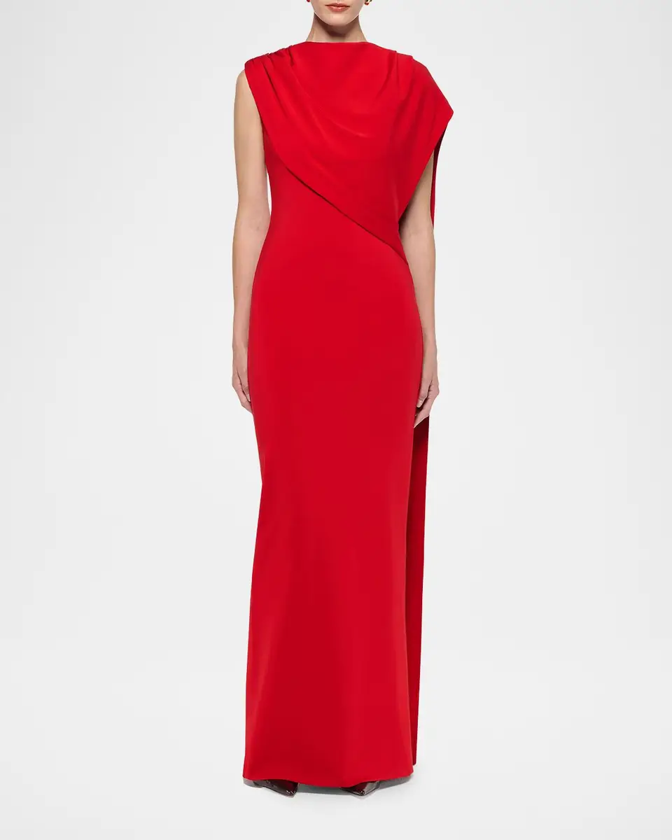 Roland Mouret Asymmetric Draped Cape Jersey Gown | Thumbnail 2 Roland Mouret Asymmetric Draped Cape Jersey Gown | Thumbnail 2