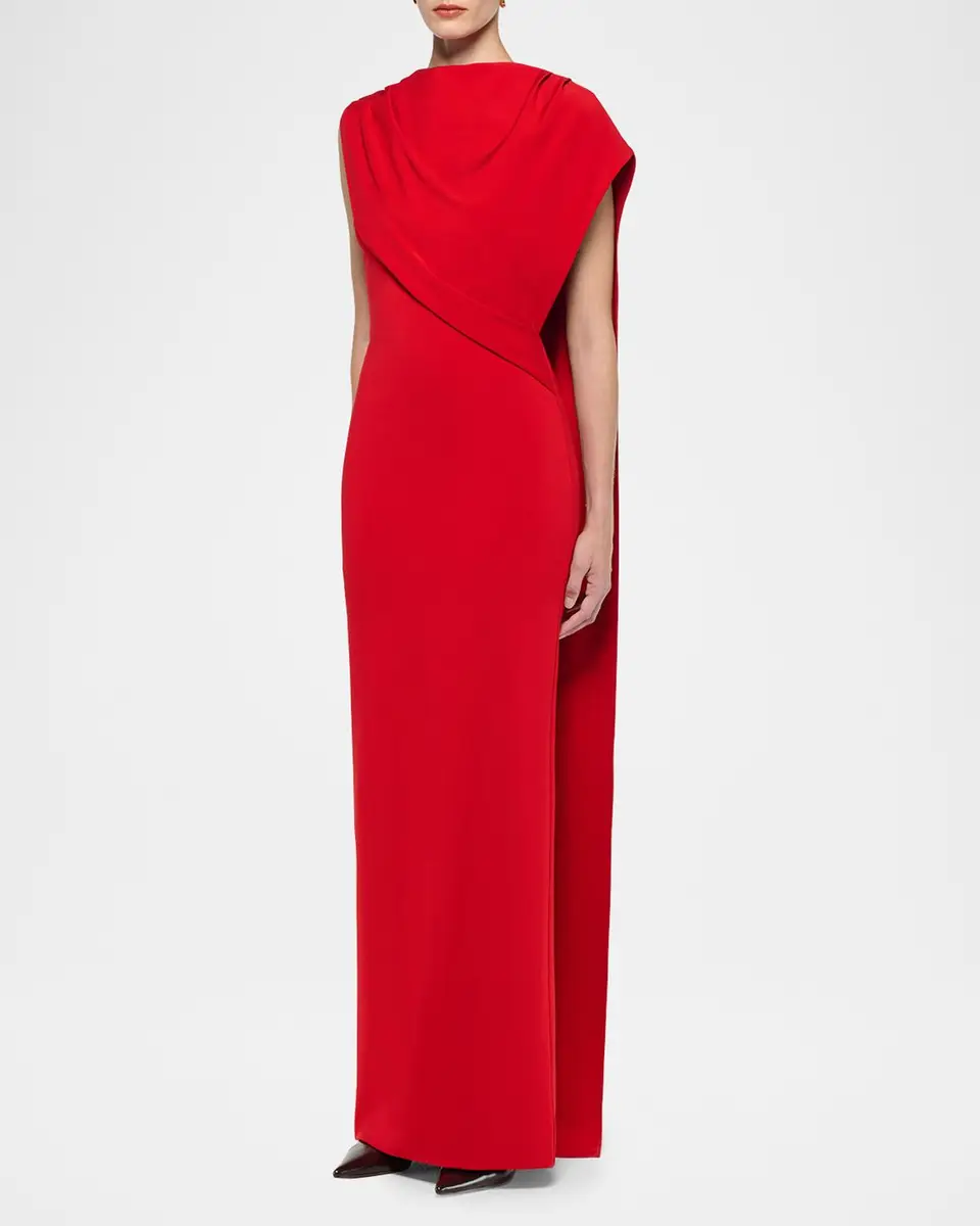 Roland Mouret Asymmetric Draped Cape Jersey Gown | Thumbnail 4 Roland Mouret Asymmetric Draped Cape Jersey Gown | Thumbnail 4