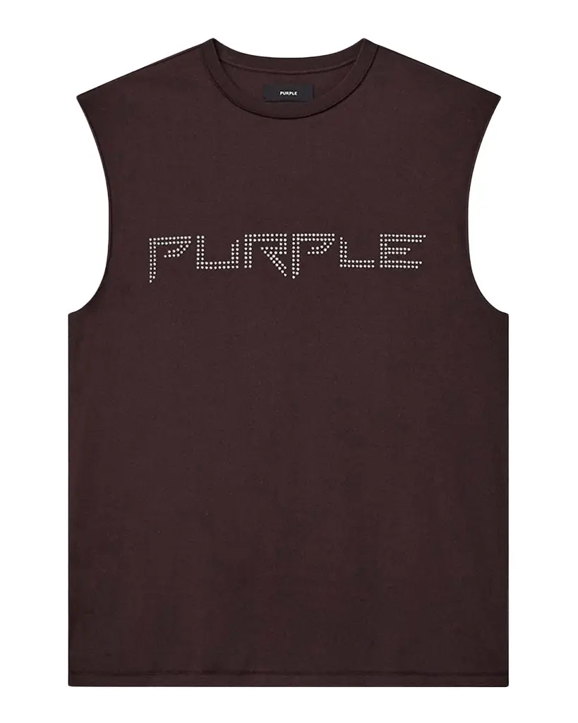 PURPLE Men's Mechanic Dirty Studded Tank Top