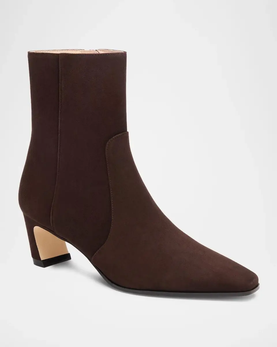 Stuart Weitzman Stassi Suede Zip Booties | Thumbnail 2 Stuart Weitzman Stassi Suede Zip Booties | Thumbnail 2