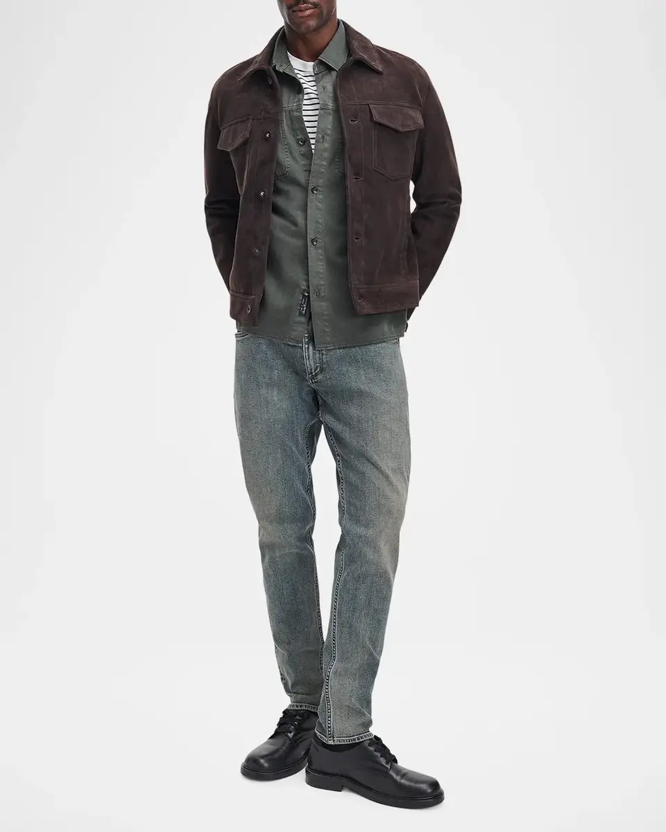 rag & bone Men's Overdyed Cotton Workwear Shirt | Thumbnail 2 rag & bone Men's Overdyed Cotton Workwear Shirt | Thumbnail 2