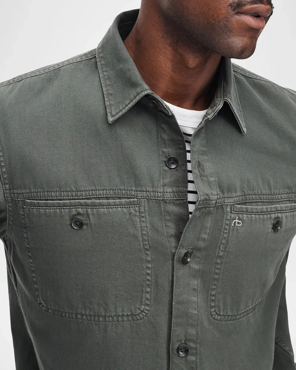 rag & bone Men's Overdyed Cotton Workwear Shirt | Thumbnail 5 rag & bone Men's Overdyed Cotton Workwear Shirt | Thumbnail 5