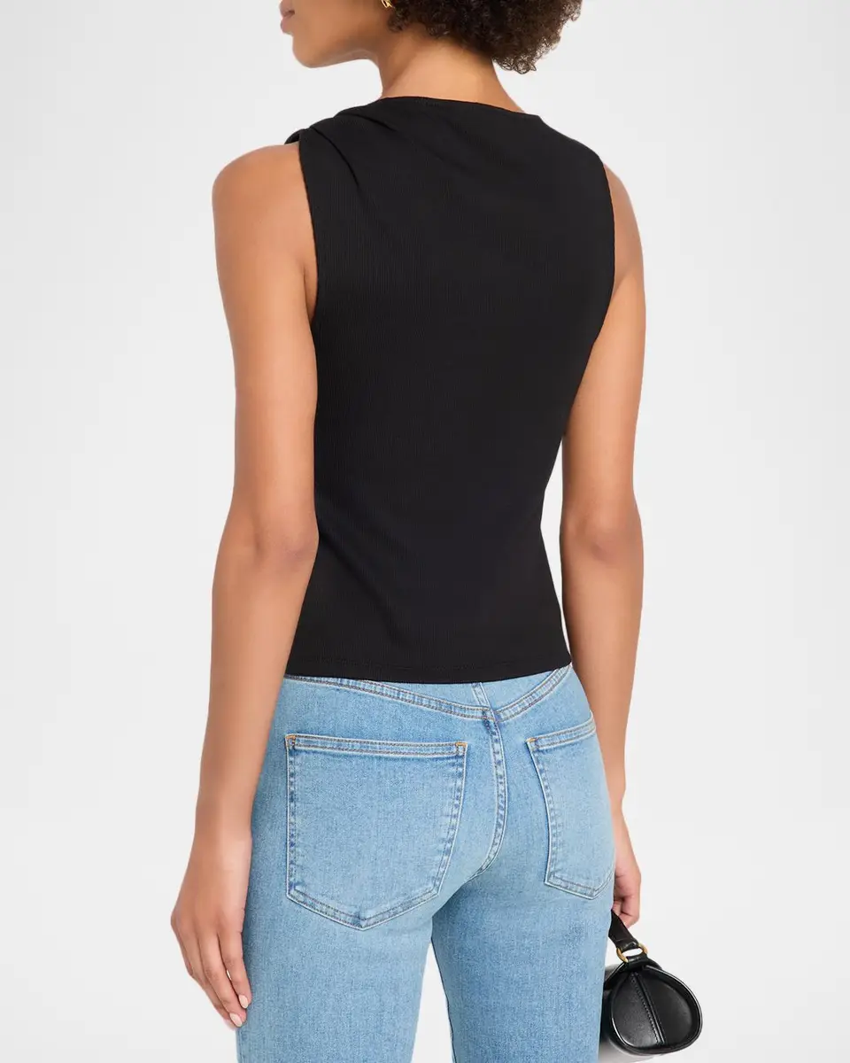 Veronica Beard Deylin Stretch-Cotton Asymmetric Top | Thumbnail 3