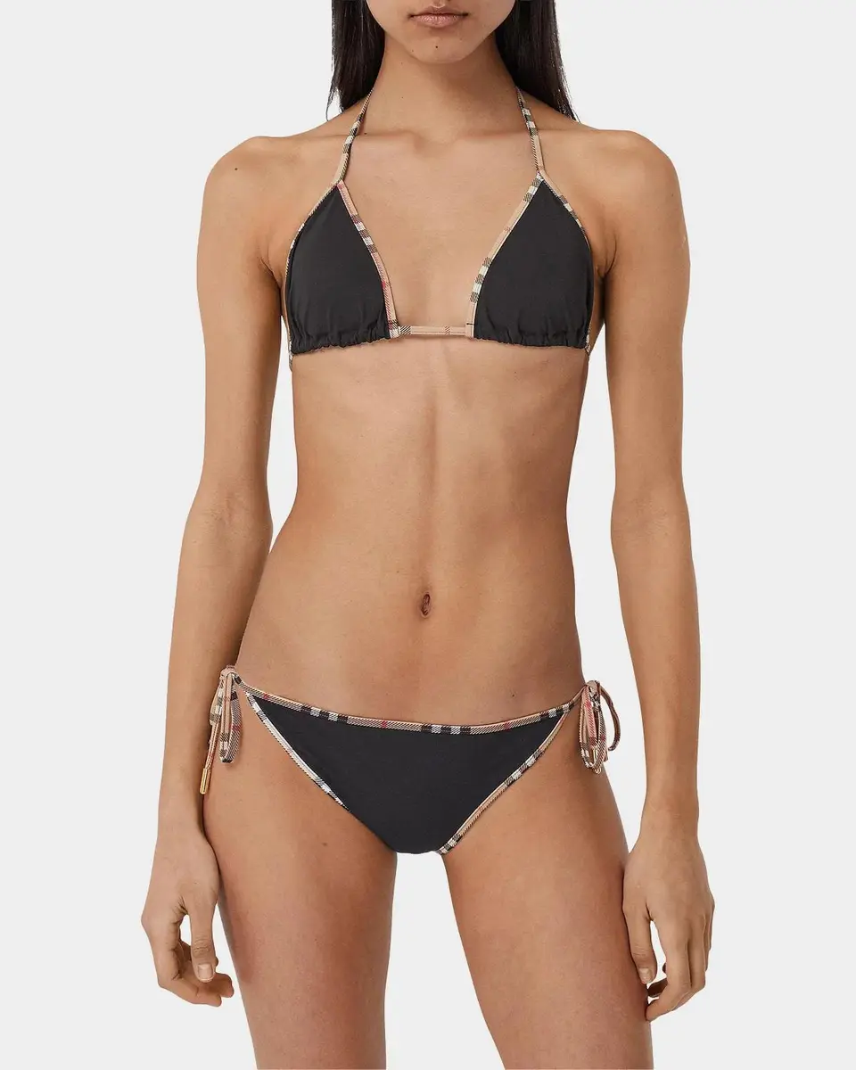 Burberry Mata Check-Trim Triangle Bikini Set | Thumbnail 4 Burberry Mata Check-Trim Triangle Bikini Set | Thumbnail 4