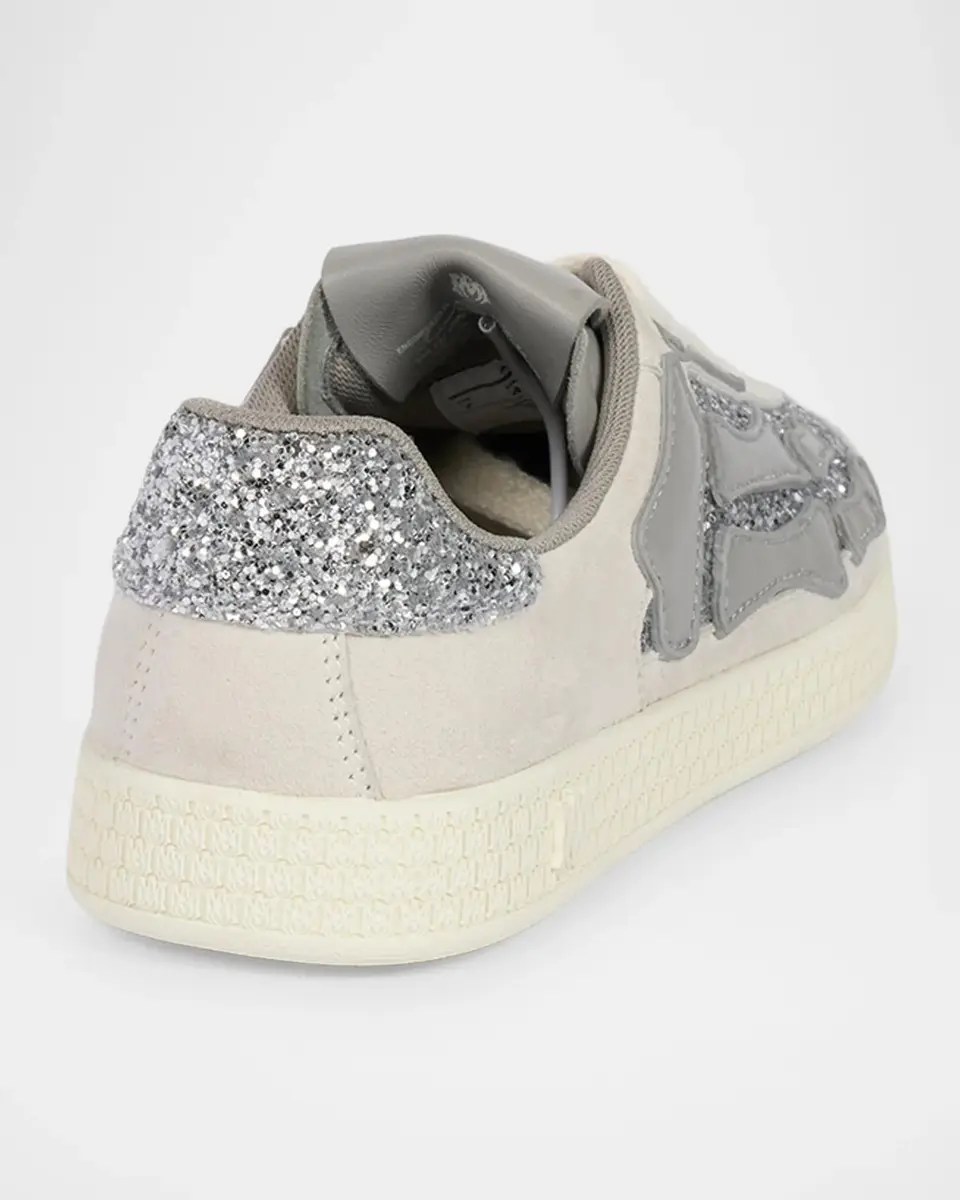 AMIRI Sequined Skull-Appliqué Leather Sneakers | Thumbnail 2 AMIRI Sequined Skull-Appliqué Leather Sneakers | Thumbnail 2
