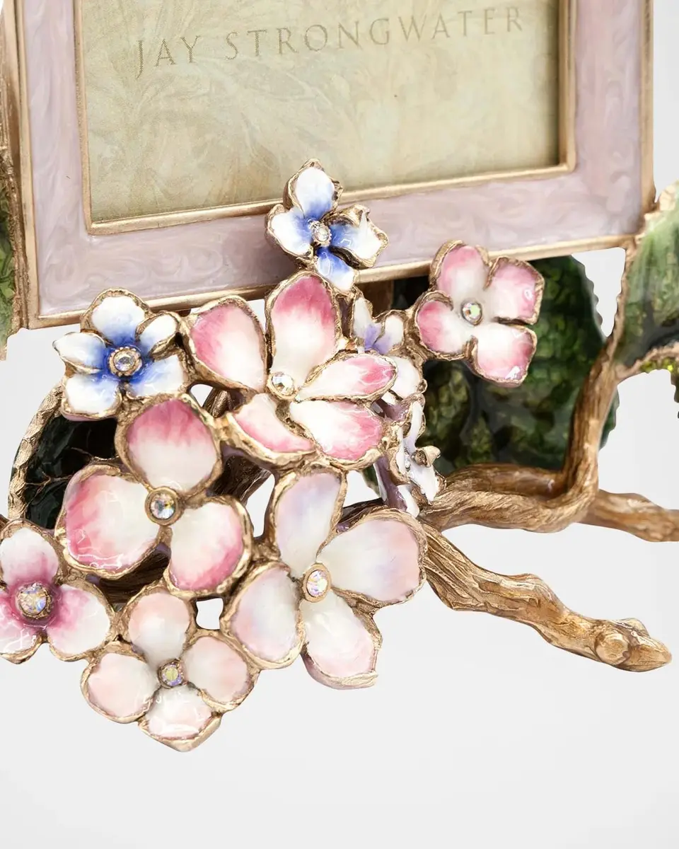 Jay Strongwater Colbie Pink Hydrangea Frame, 3" x 4" | Thumbnail 3 Jay Strongwater Colbie Pink Hydrangea Frame, 3" x 4" | Thumbnail 3