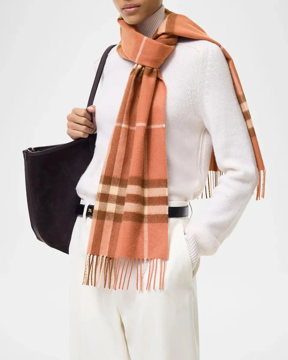 Burberry Check Cashmere Scarf | Thumbnail 2 Burberry Check Cashmere Scarf | Thumbnail 2