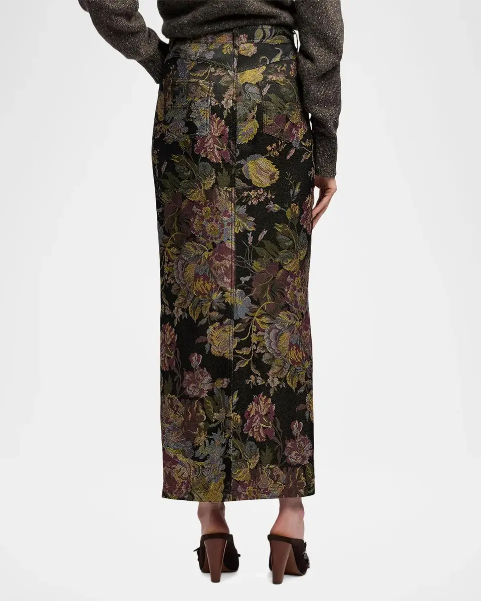Ralph Lauren Collection Fontaine Floral Jacquard Skirt | Thumbnail 3