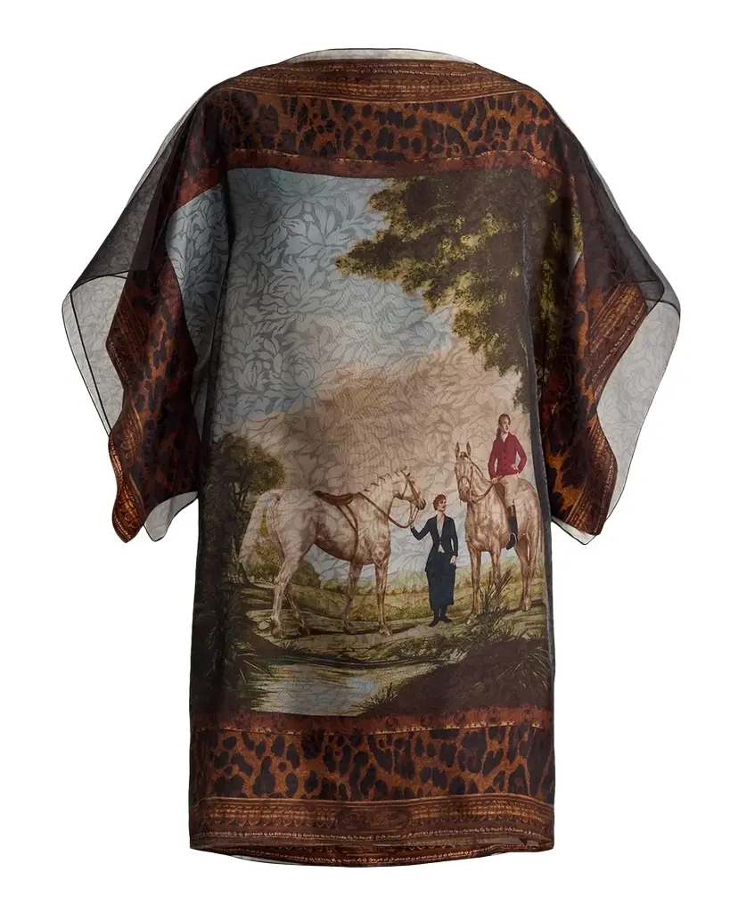 Ralph Lauren Collection Orianne Printed Mulberry Silk Mini Shift Dress | Image 1 Ralph Lauren Collection Orianne Printed Mulberry Silk Mini Shift Dress | Image 1