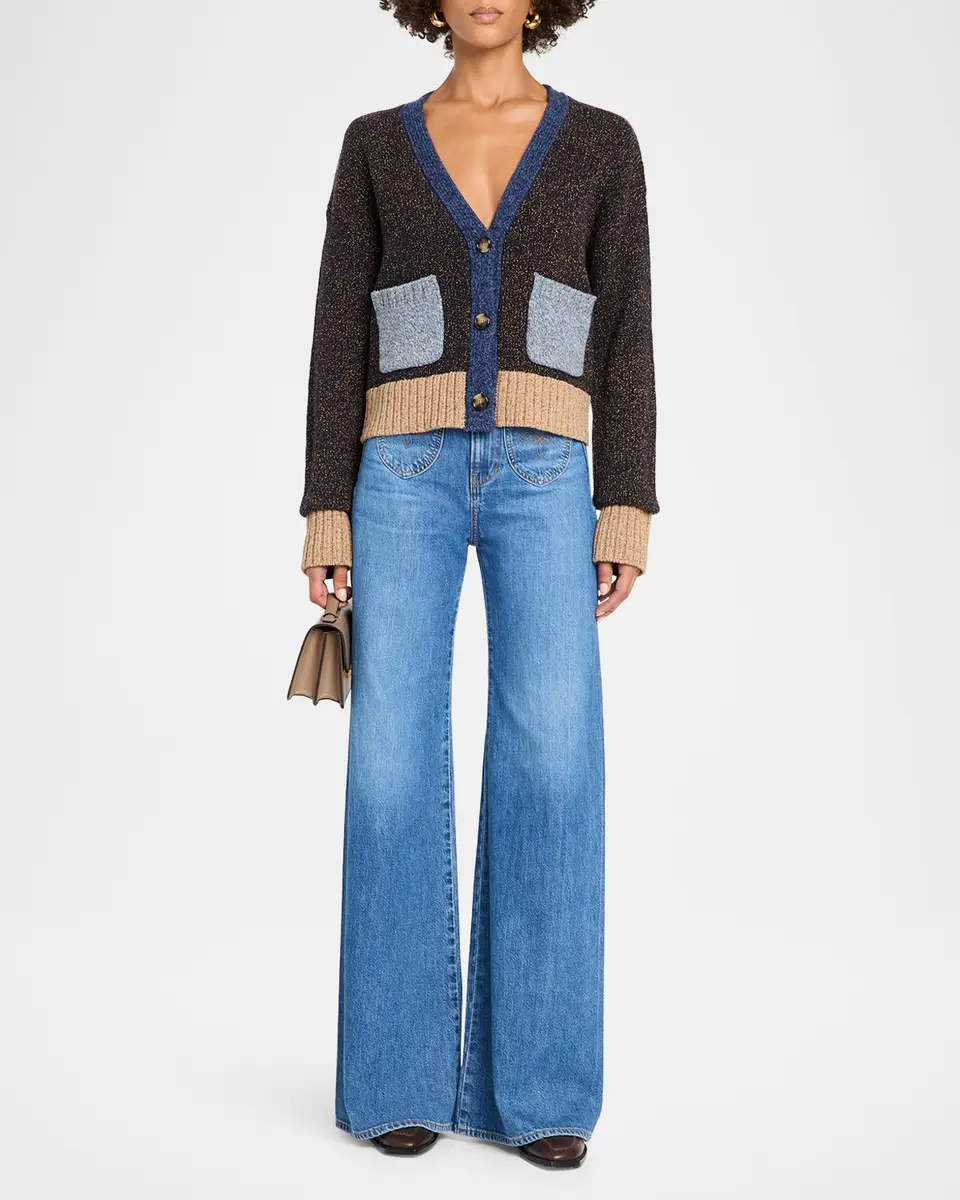 Veronica Beard Josiane Merino Wool-Blend Crop Cardigan | Thumbnail 2